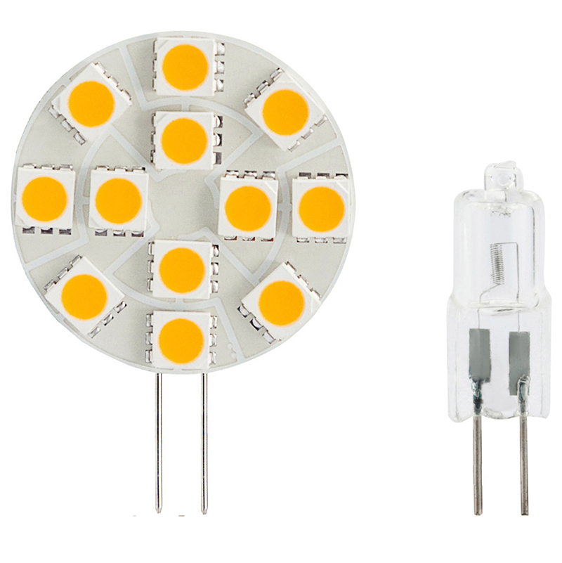 AC10-18V/DC10-30V, Side Pin JC G4 LED Bulb, 2.4 Watts, 20W Equivalent, 5-Pack AC10-18V/DC10-30V, Side Pin JC G4 LED Bulb, 2.4 Watts, 20W Equivalent, 5-Pack